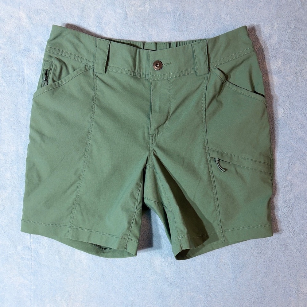 Duluth Trading Co Armachillo Cooling Shorts Women 2 Green Cargo Hiking Outdoor
